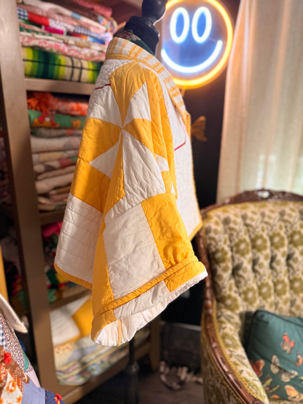 Vintage Quilt Jacket Cropped