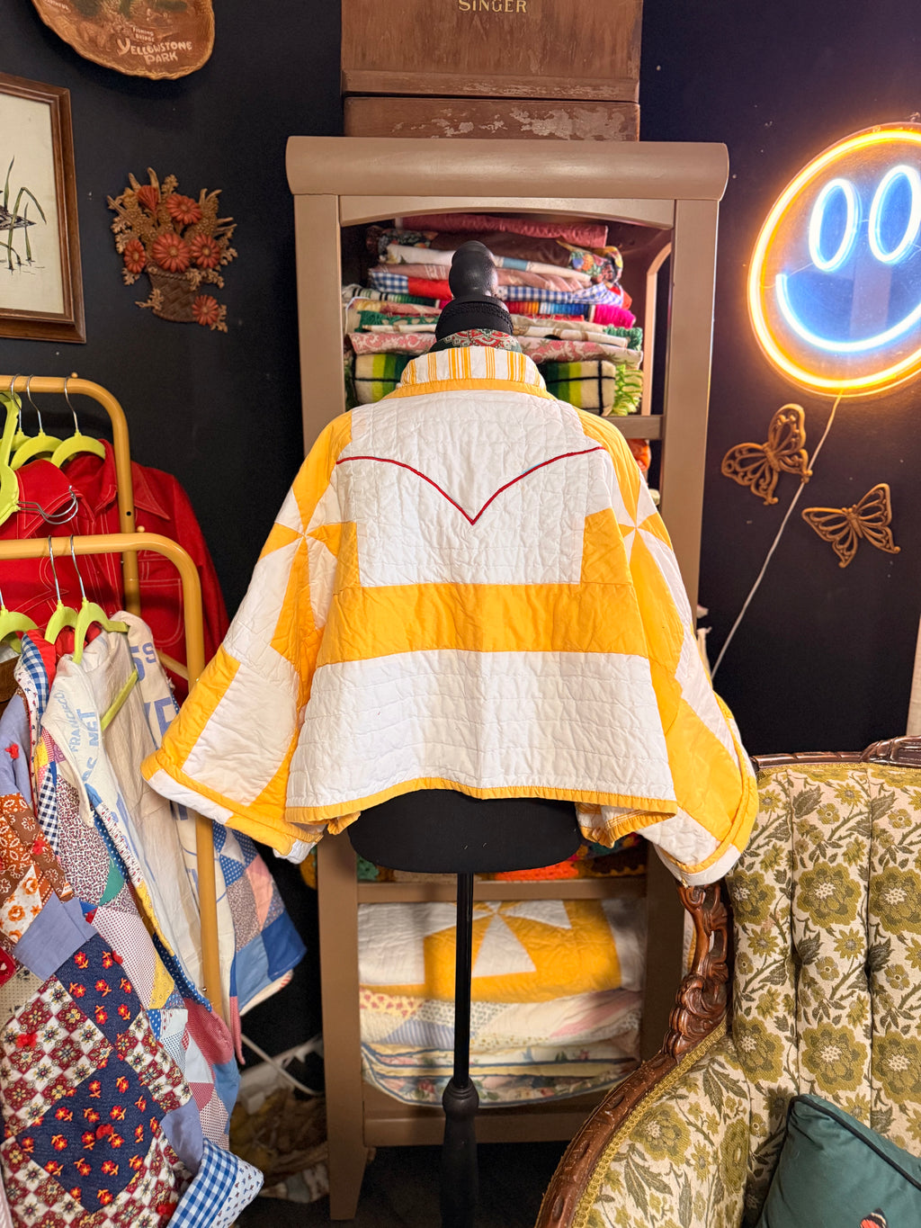 Vintage Quilt Jacket Cropped