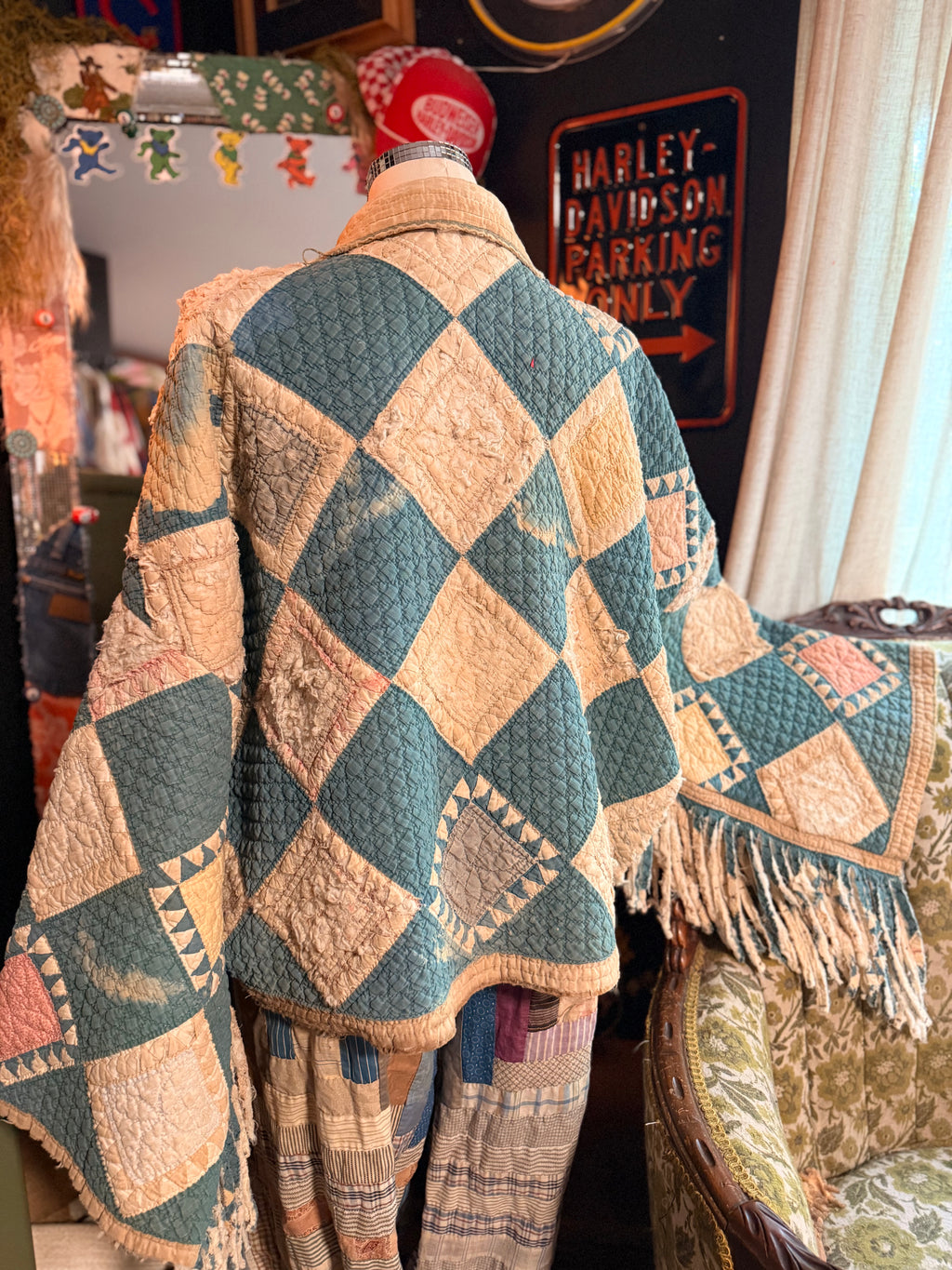 Tattered with turquoise