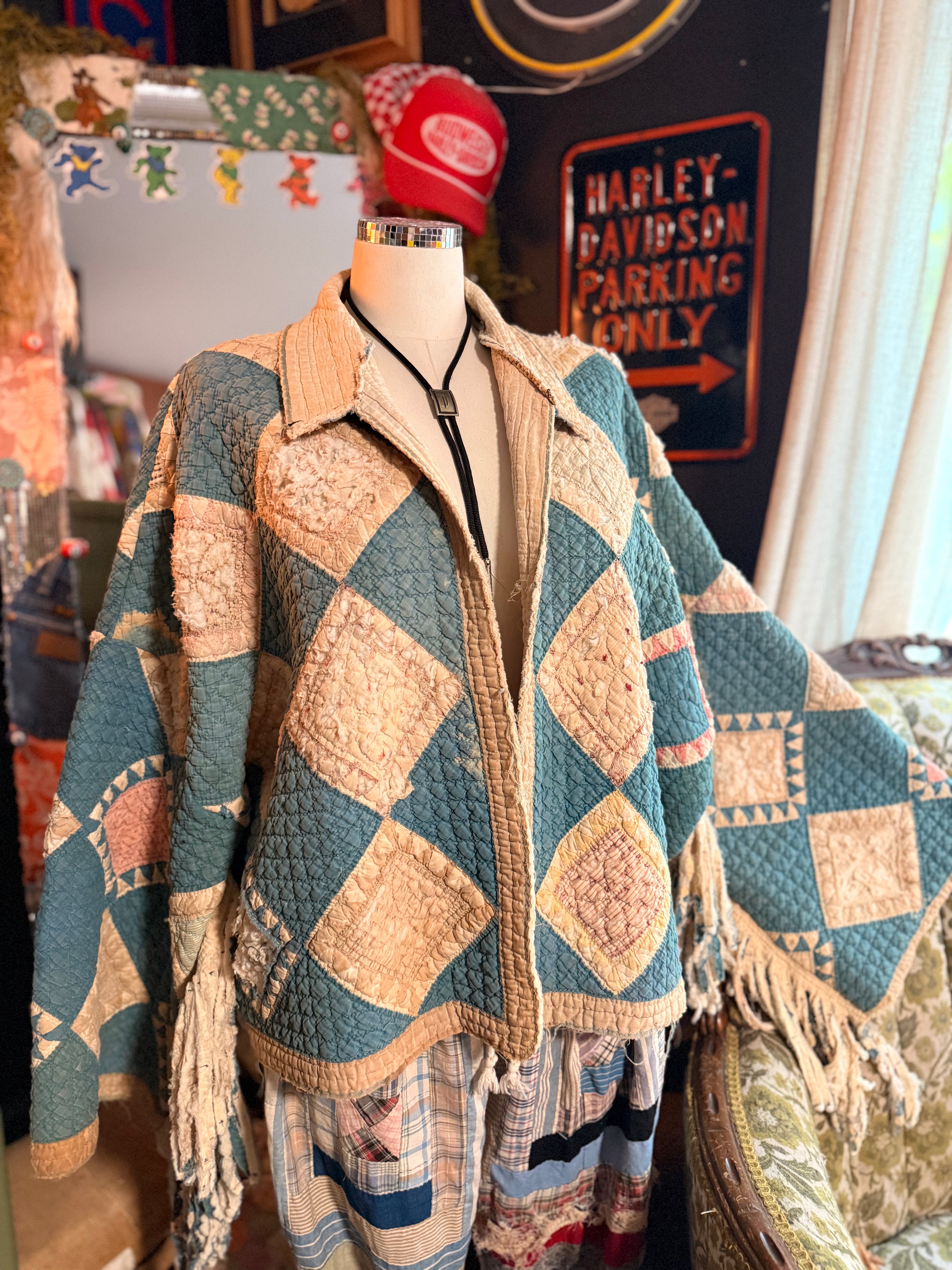 Tattered with turquoise