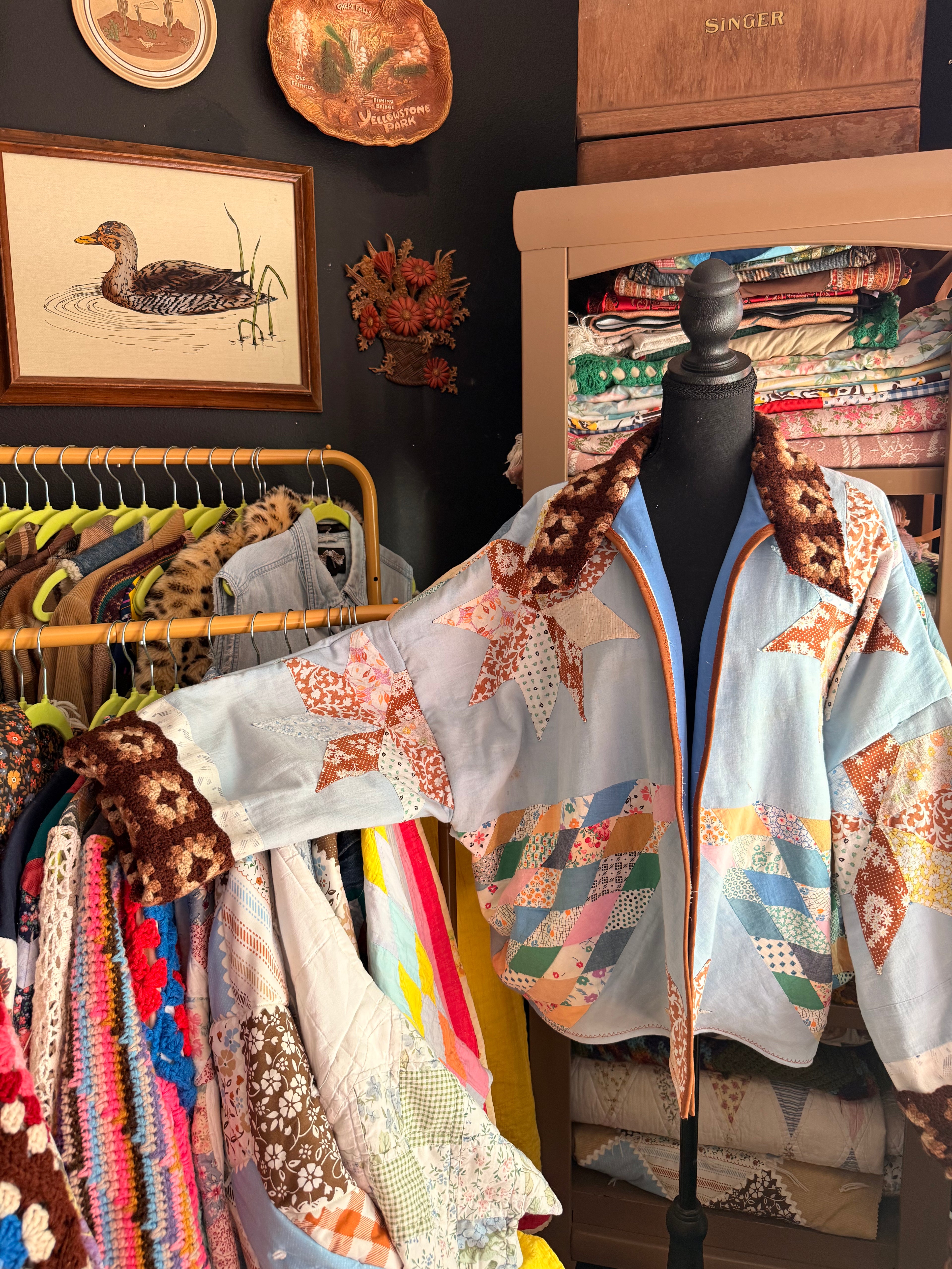 Vintage Quilt and Afghan Jacket