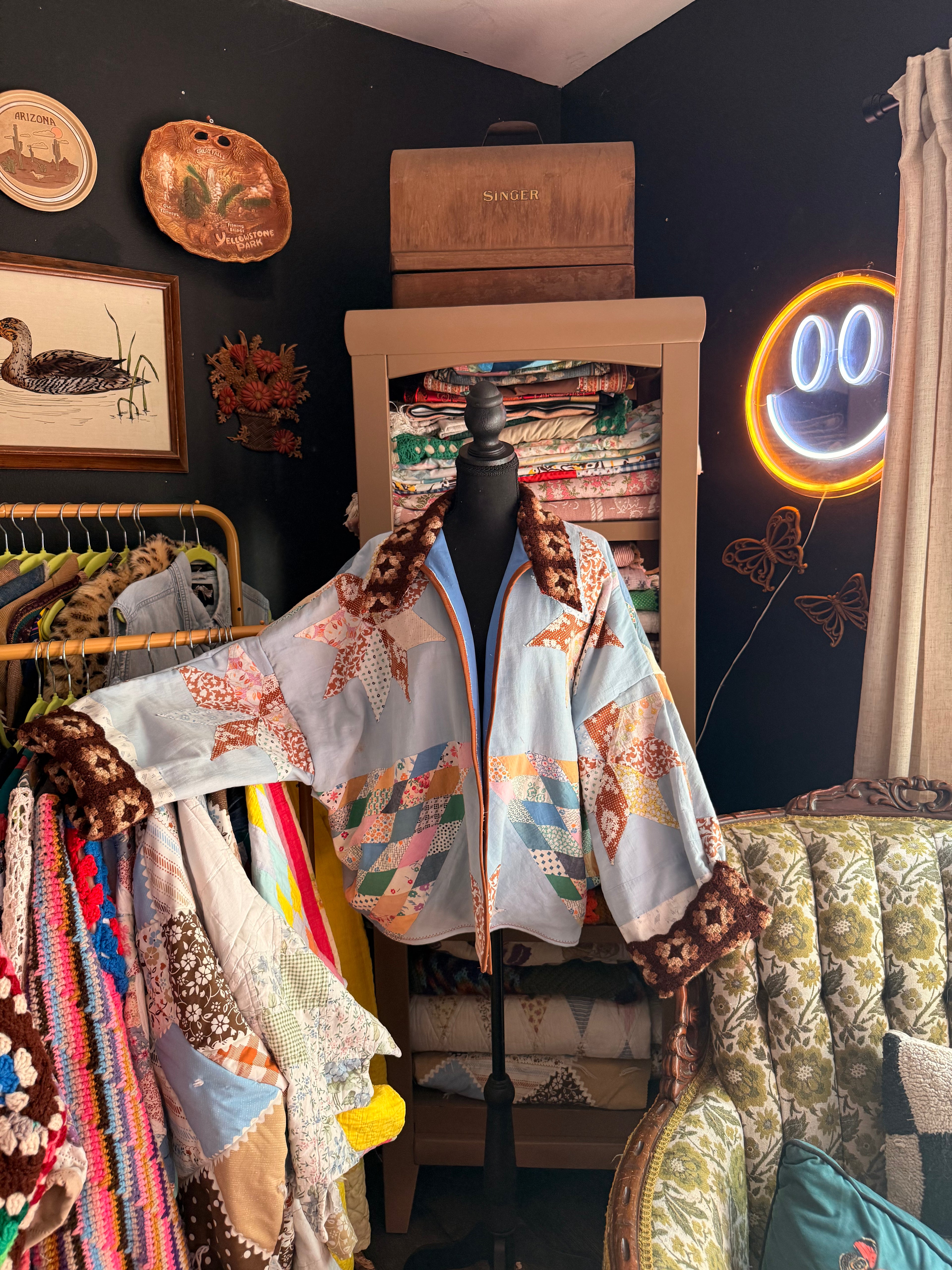 Vintage Quilt and Afghan Jacket