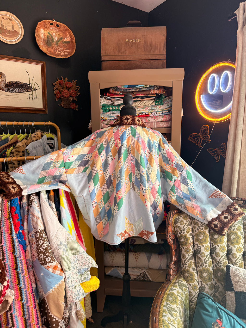 Vintage Quilt and Afghan Jacket