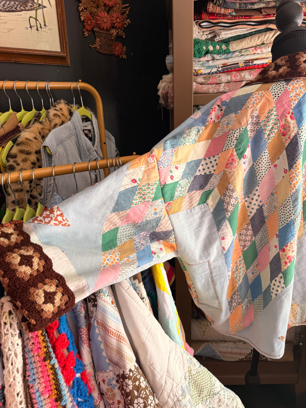 Vintage Quilt and Afghan Jacket