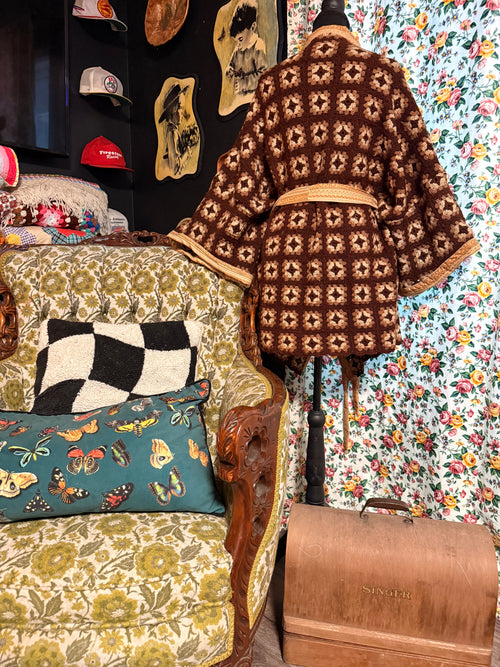 Vintage Afghan Kimono