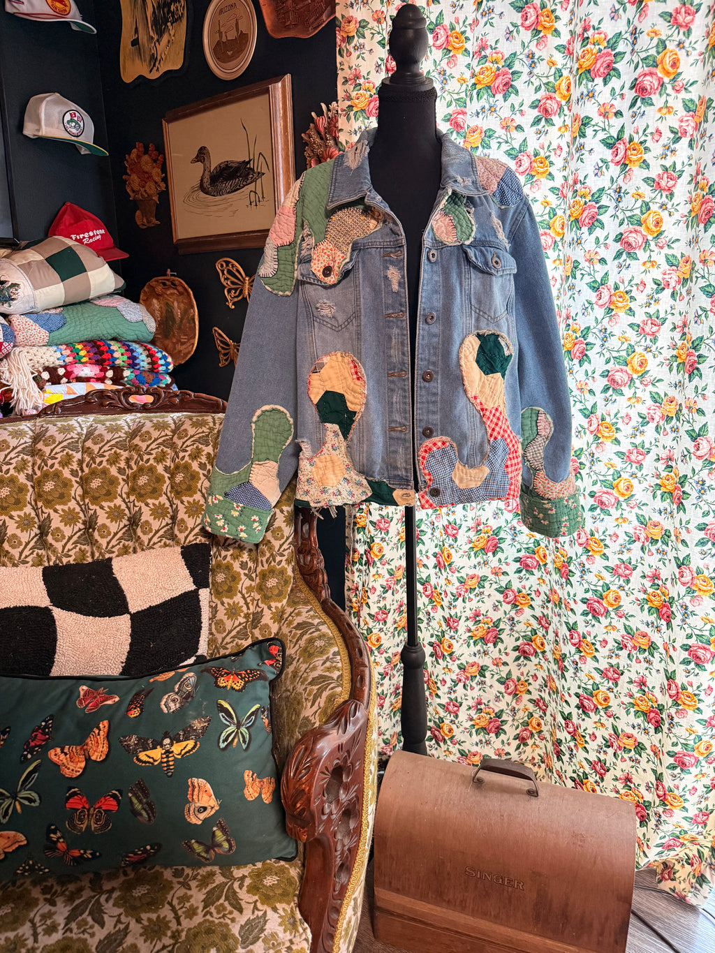 Vintage Quilt Denim Jacket