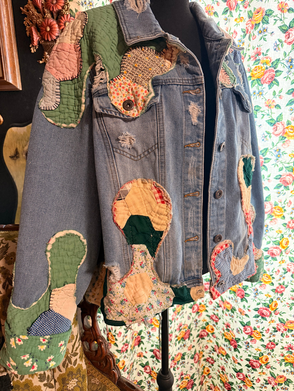 Vintage Quilt Denim Jacket