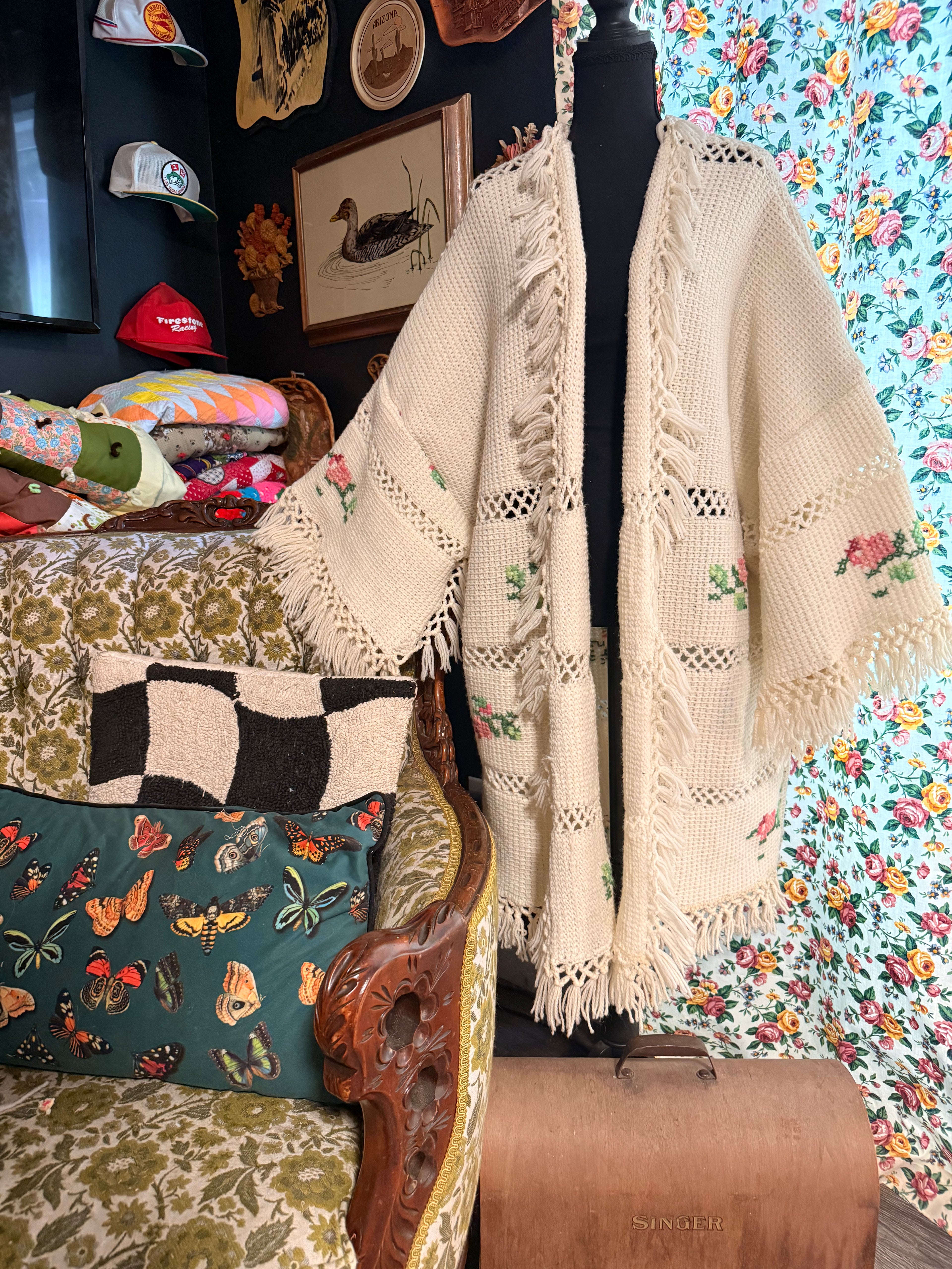 Vintage Afghan Kimono