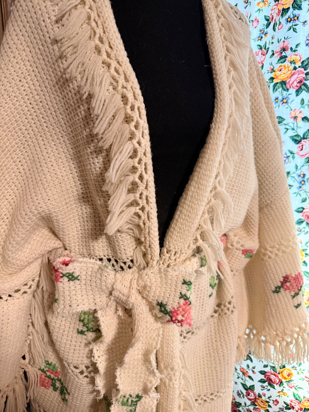 Vintage Afghan Kimono