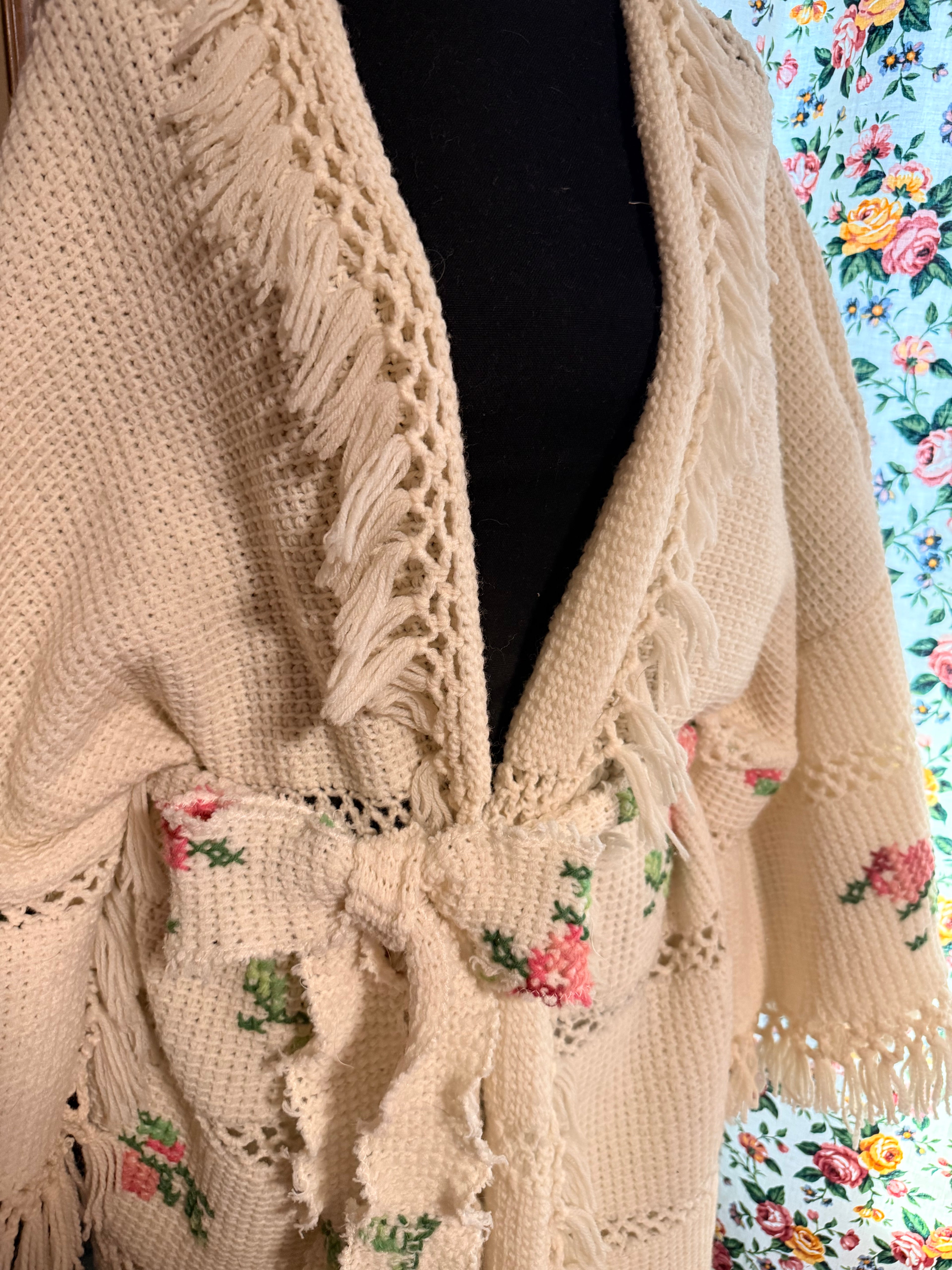 Vintage Afghan Kimono