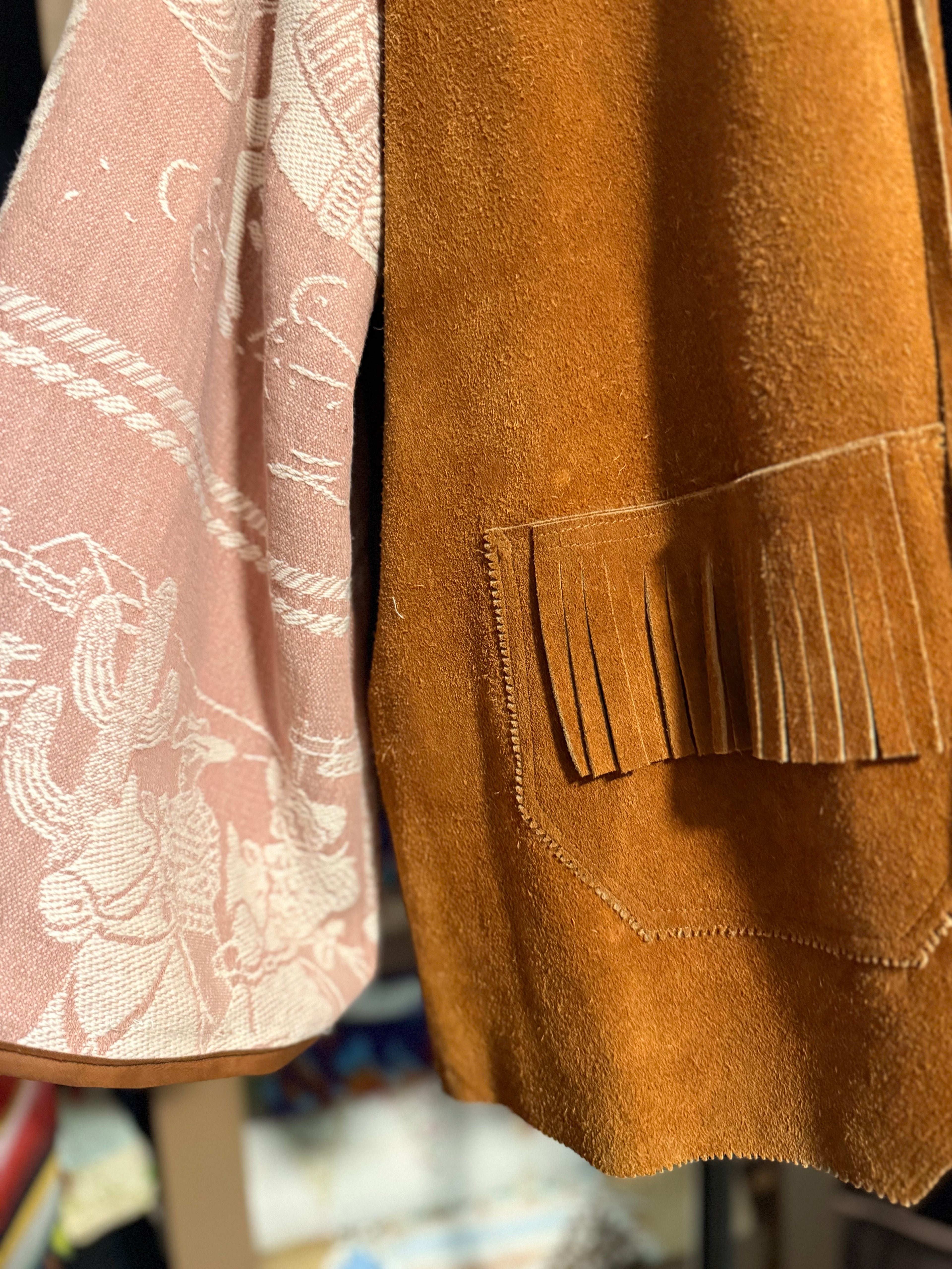 Vintage Leather Western Bell Sleeve Jacket