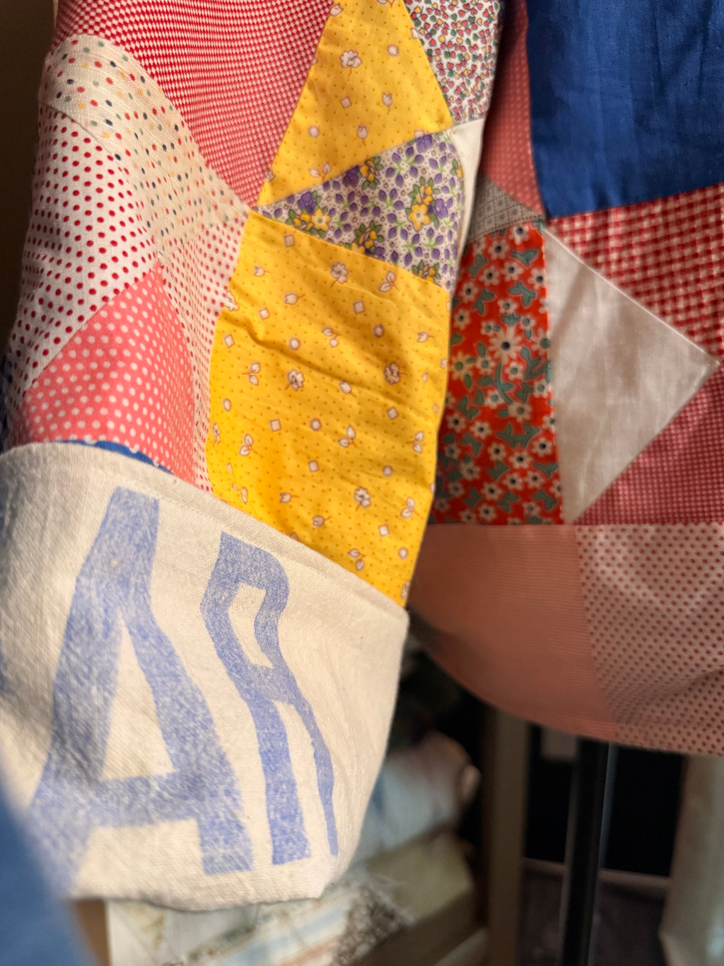 Vintage Feed Sack Quilt Jacket