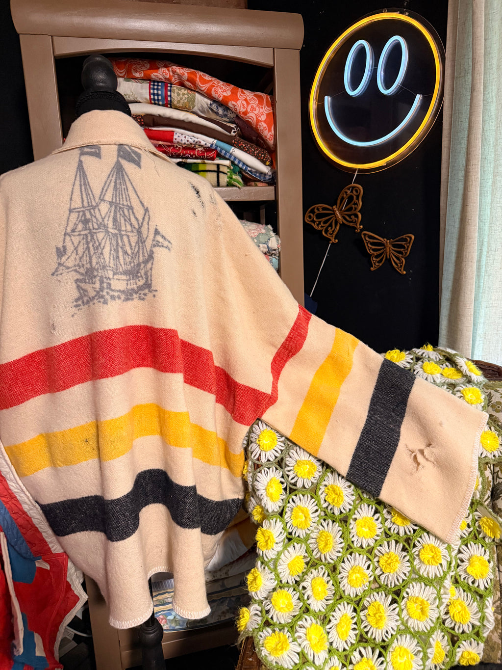 Vintage Sailor Fleece Camping Jacket