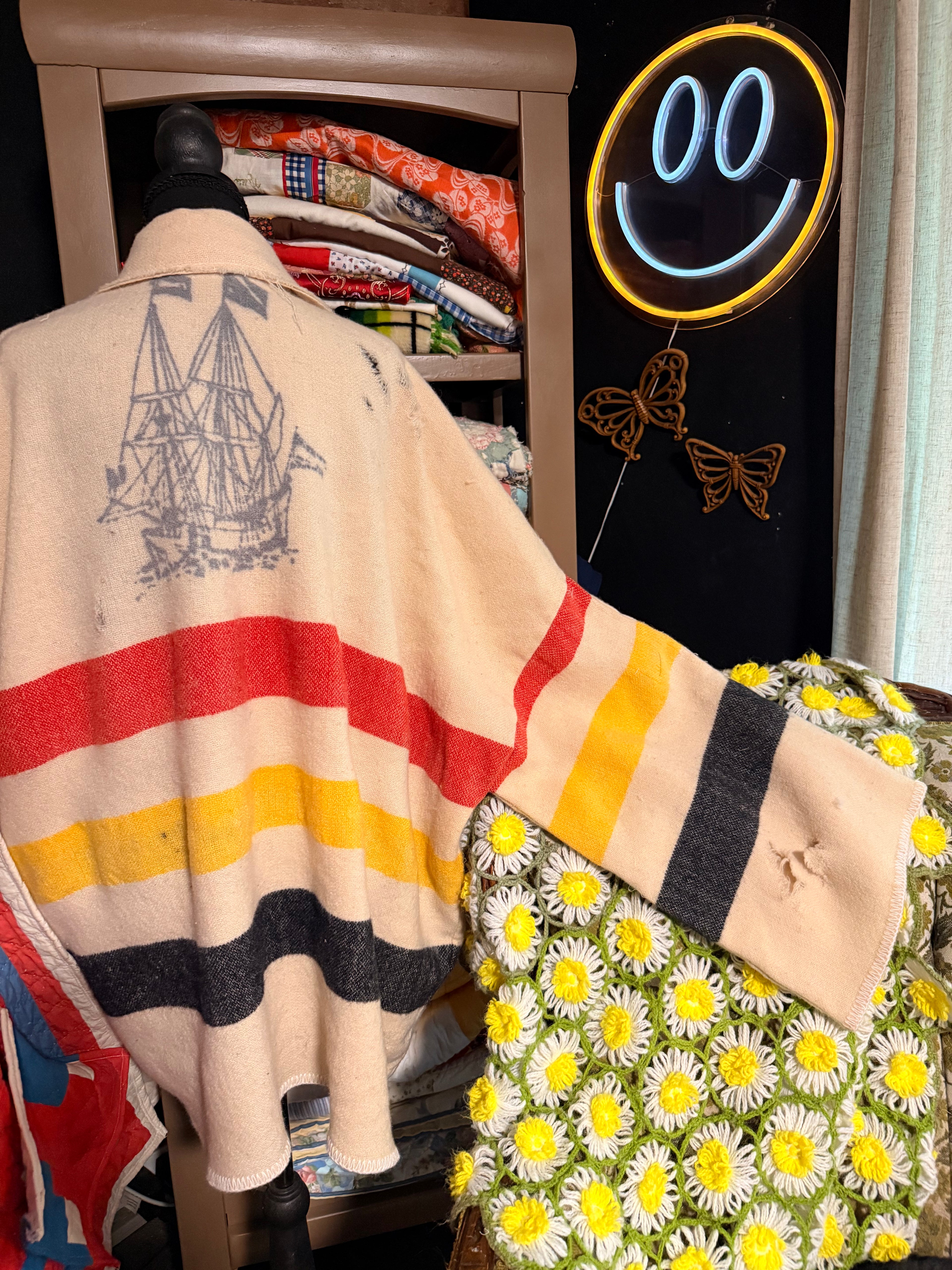 Vintage Sailor Fleece Camping Jacket