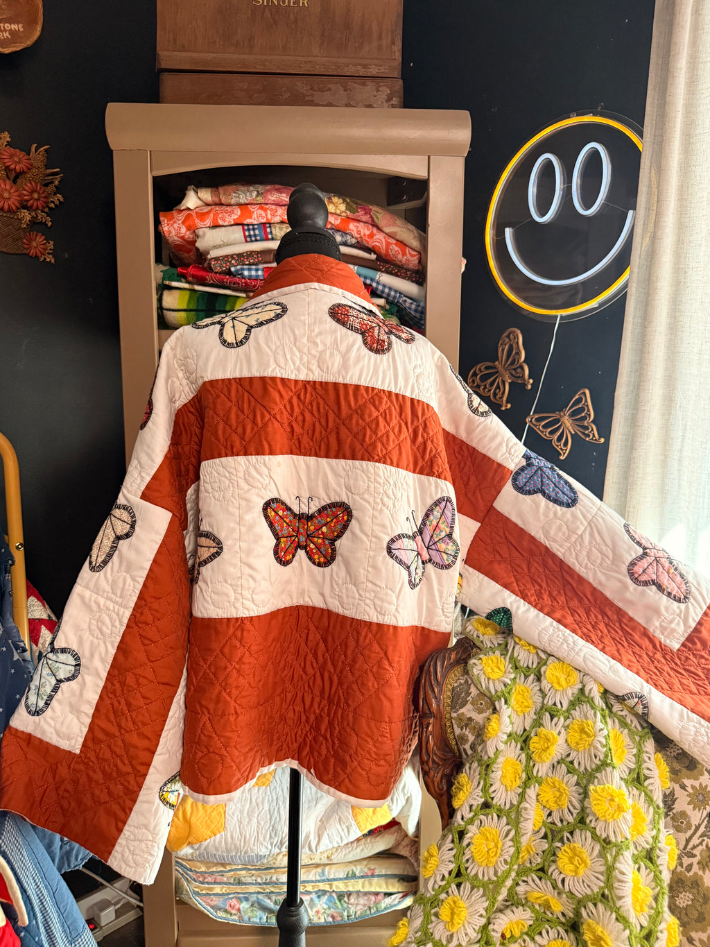 Nannaws Vintage Butterfly Quilt Jacket