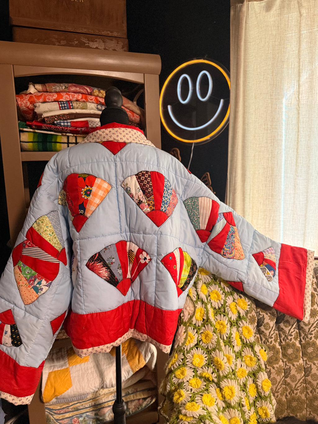 Vintage Fan Quilt Jacket