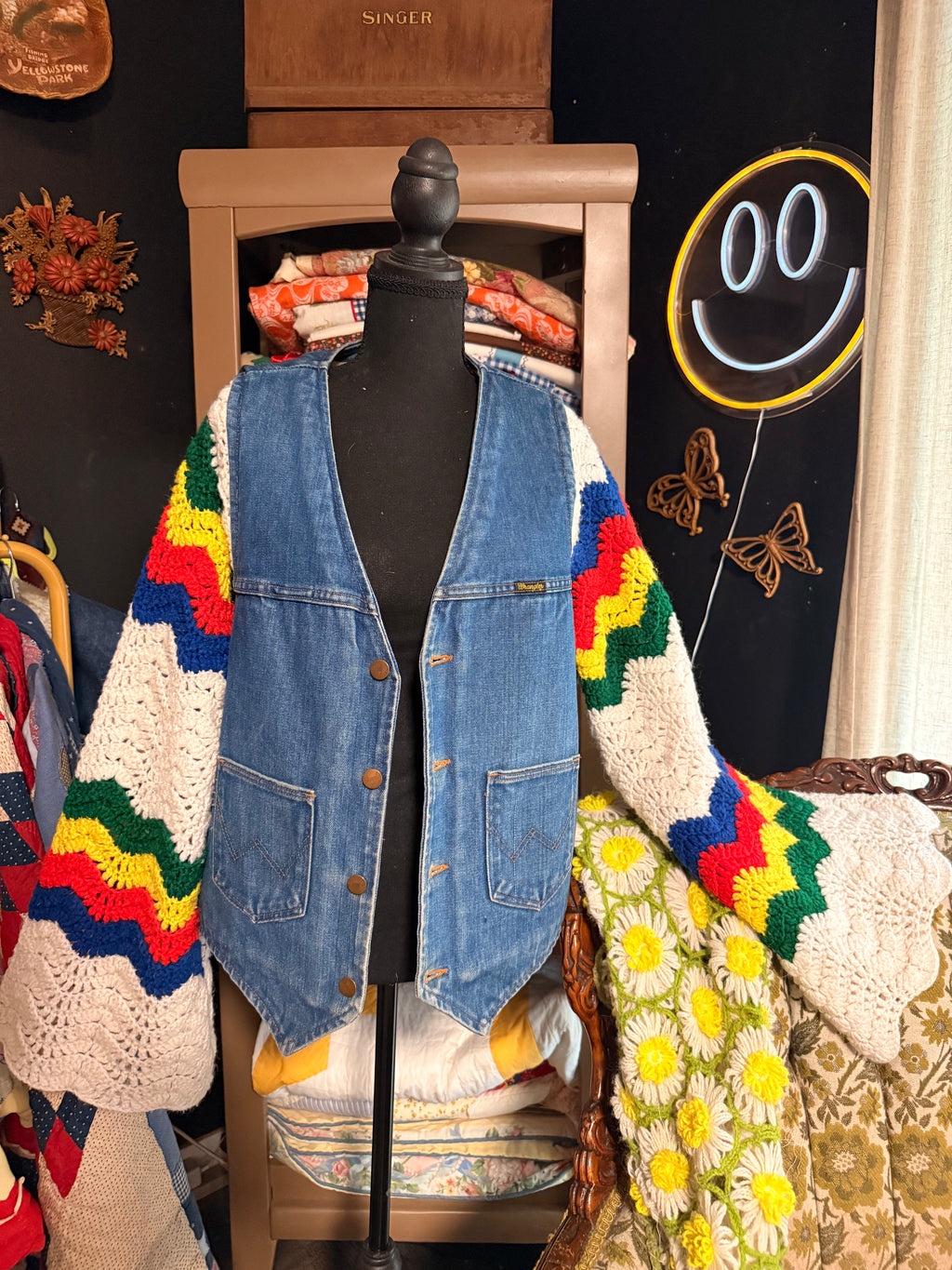 Vintage Wrangler and Afghan Jacket