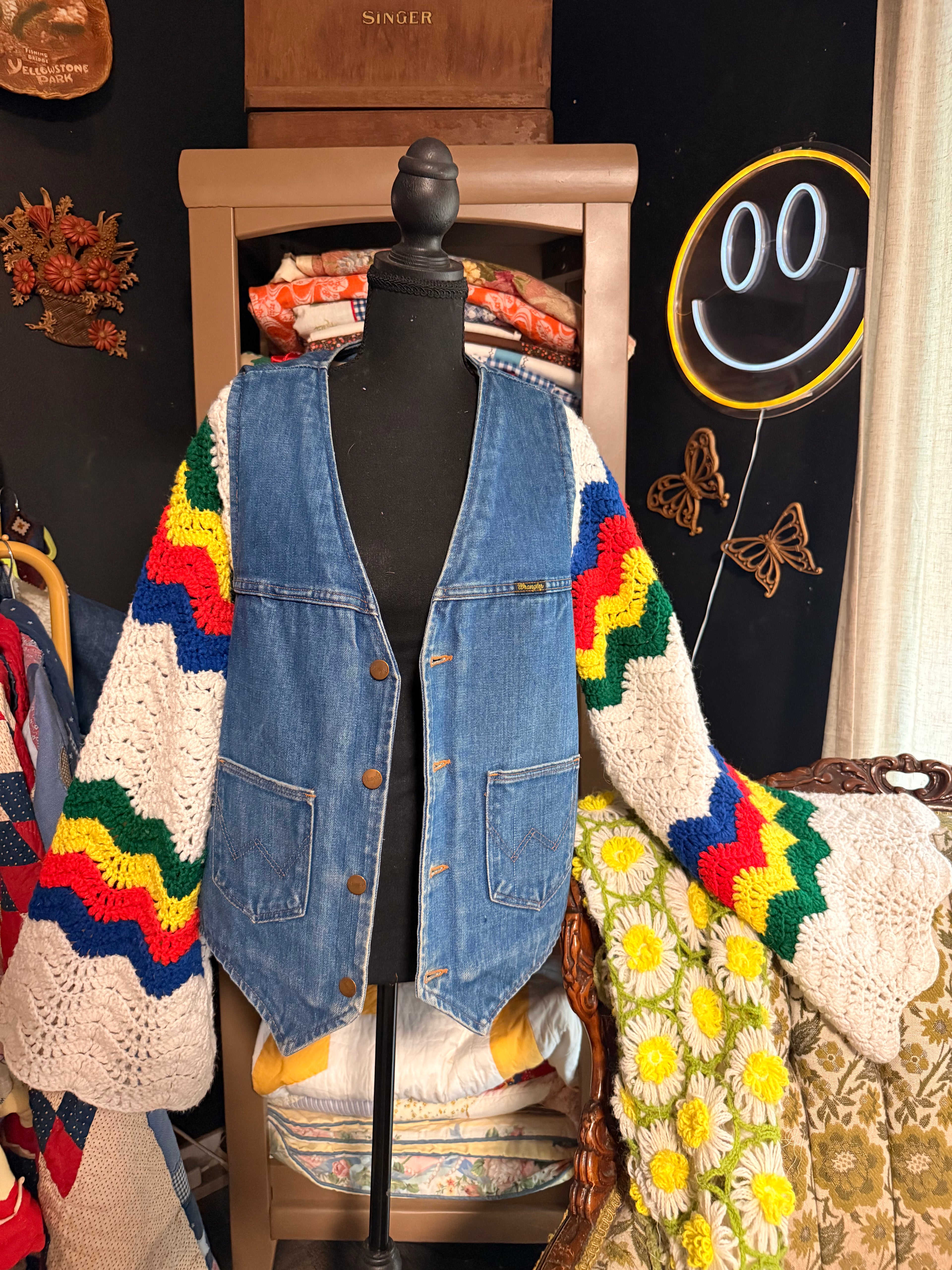 Vintage Wrangler and Afghan Jacket